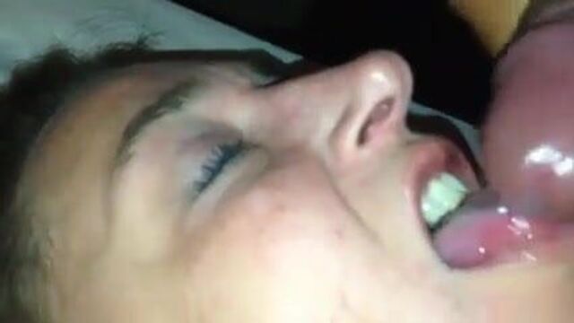 Wife eats the black cum