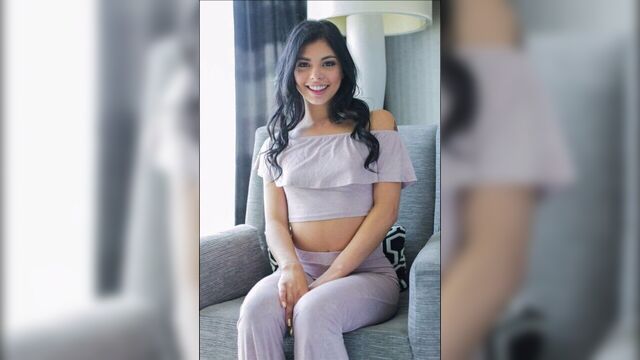 Insanely Hot Latina Reveals Tiny Tits And Poses Nude In Solo