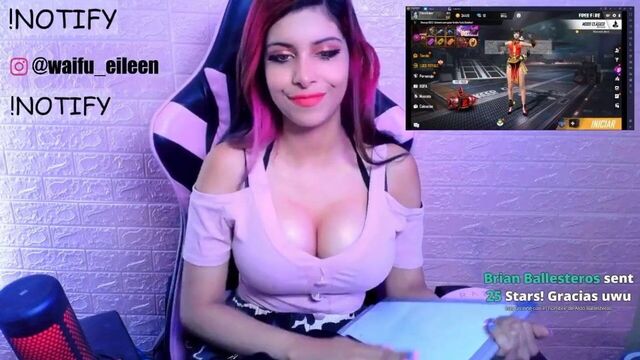 Waifu Eileen makes her tits bounce