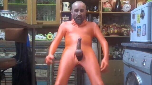 Wanking off in my morph suit