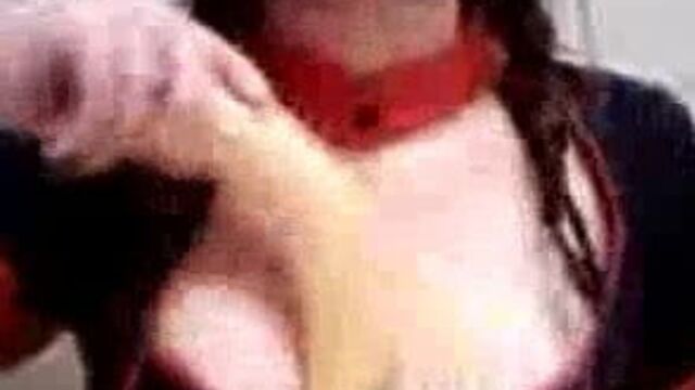 Emo girl Nursie-Chan sucks and titfucks banana on Youtube