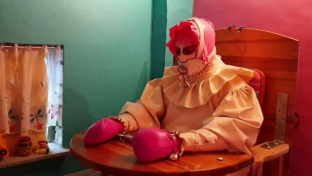 Adult Rubber baby, tied up, gagged