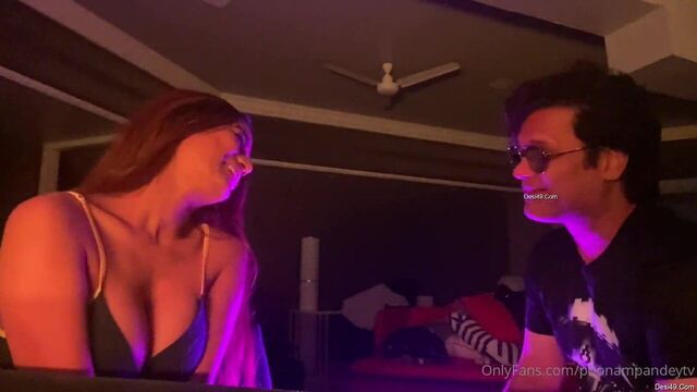 Poonam Pandey, husband Sam gets his dick blown with cumshot in mouth