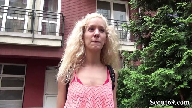 GERMAN SCOUT - SEDUCE SKNNY TEEN MONI TO ANAL FUCK FOR CASH