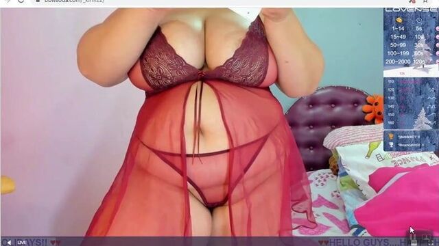 Latina chubby bbw dances in lingerie