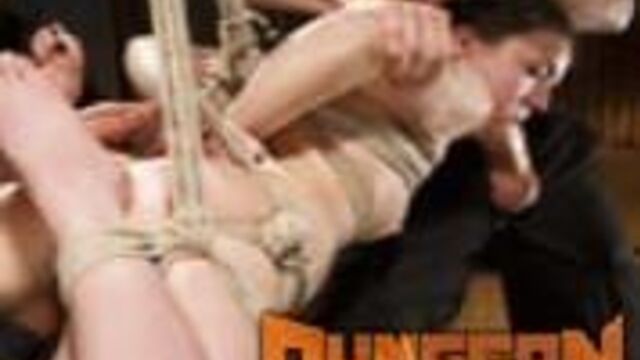 DP'ed and throat fucked in tight bondage