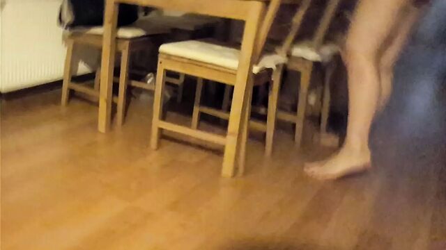 Naked wife nude at home