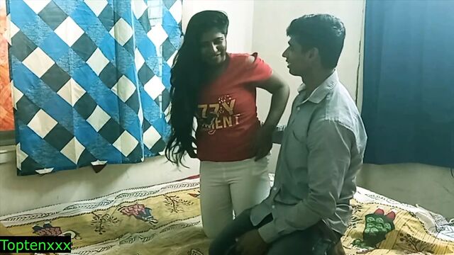 Indian teen girl fucking with neighbors’ boy! Hindi sex