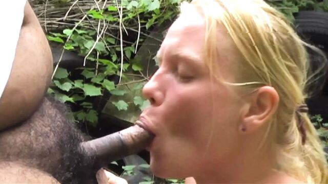 Cheap Prostitute Katie Blowjob Black Cock in Street