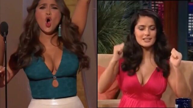 Salma Hayek Split screen fap #1