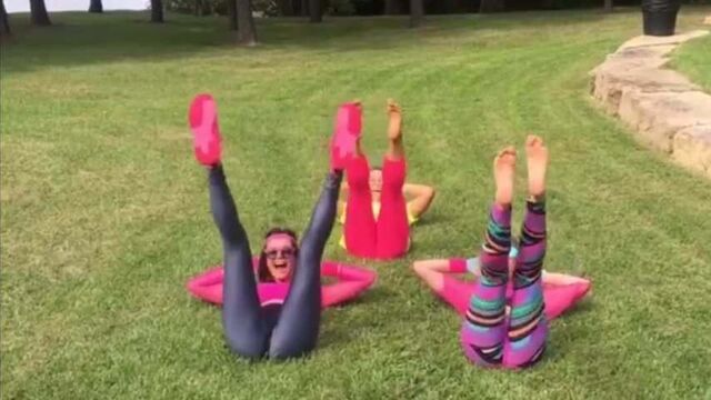 Nina Dobrev opens her legs