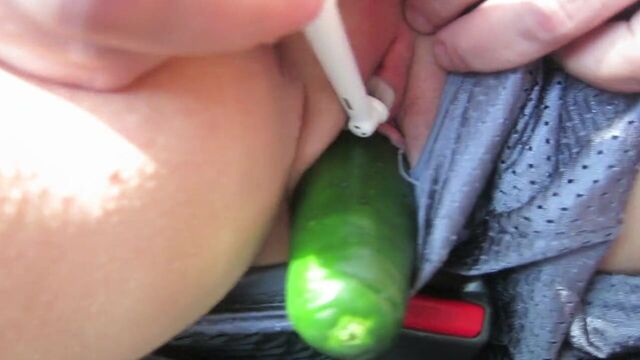 Masterbating with a Cucumber