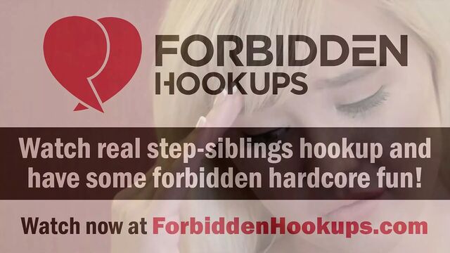 Busty blonde gets fucked by her step-brother’s huge cock