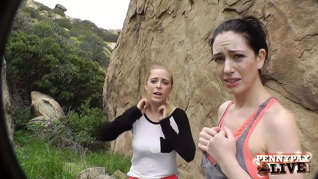 Amazing Hiking POV Threesome with Penny Pax and Sarah Shevon