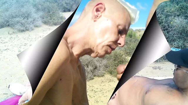 CoraBitch public outdoor Cumshots Compilation in the Dunes of Maspalomas