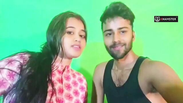 My maid's hot stepsister given me hot blowjob and I fucked her young pussy in standing doggy position