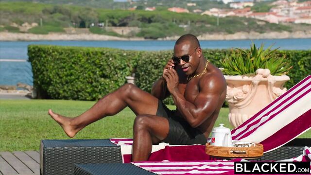 BLACKED Cute petite Blonde Zazie devours Aaron's thick BBC