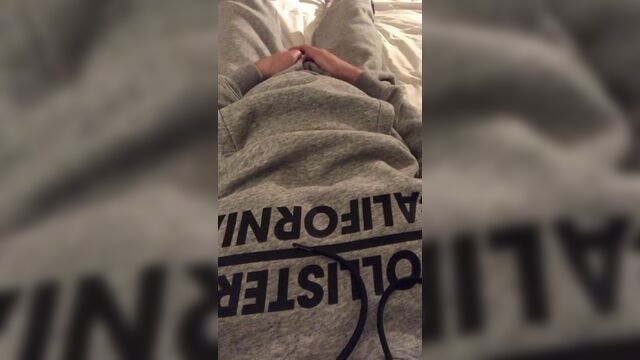 Cum in grey Abercrombie sweats