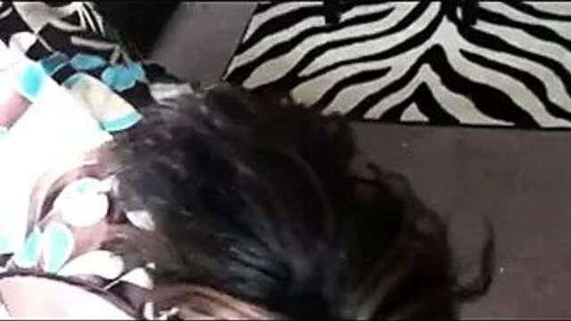 White cum on black face