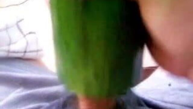 Cucumber Fun as a Fleshlight