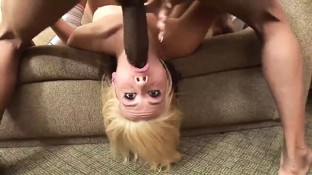 Tara Lynn and Jamey interracial threesome fuck with big