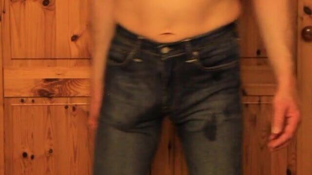 Tight jeans going commando