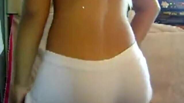 Cheerleader in Tight White Shorts