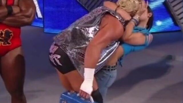 WWE - AJ Lee aka AJ Mendez making out with Dolph Ziggler
