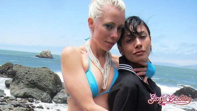 Mermaid And Sailor, Lesbian Girl On Girl On The Beach