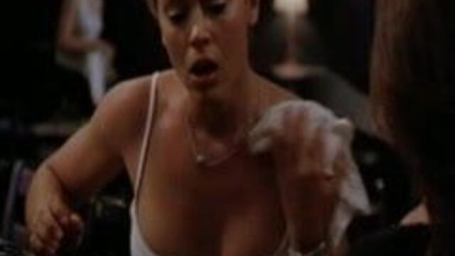 Alyssa Milano braless and hard nippel
